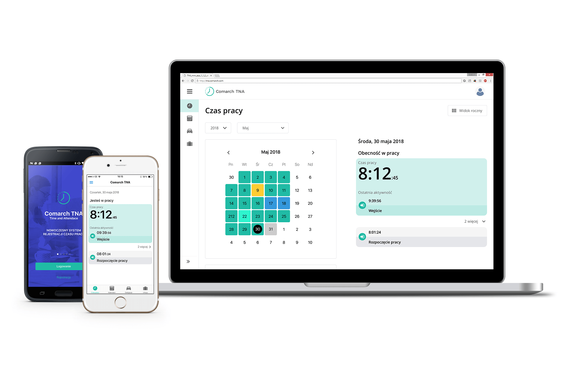 Comarch TNA jest nowoczesnym systemem do ewidencji czasu pracy